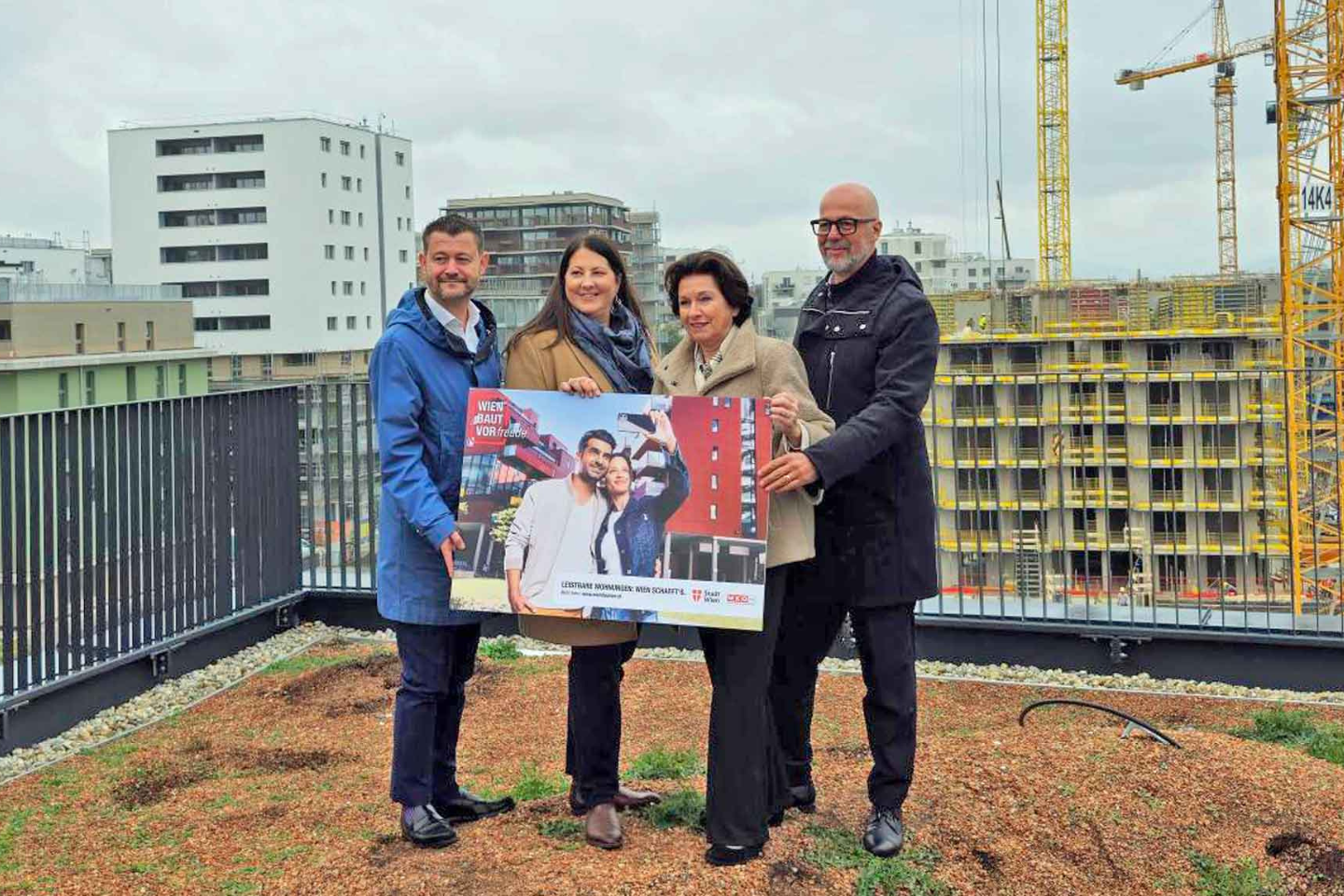 © wohnfonds_wien Fototermin im Village im Dritten zur Kampagne